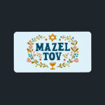 MAZEL TOV BAR BAT MITZVAH Jüdischer individuell ei Adressaufkleber<br><div class="desc">Handgezeichneter Text von mir für Sie. Ideal für eine Bar- oder Fledermausmitzvah oder eine jüdische Hochzeit oder ein anderes Ereignis. Für weitere Designs und Farben Karo mein Shop! Oder lass mir Bescheid,  wenn du etwas Angewohntes willst. Frag,  wenn du nicht findest,  was du brauchst! :</div>
