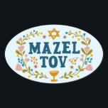 MAZEL TOV BAR BAT MITZVAH Jüdischer individuell ei Ovaler Aufkleber<br><div class="desc">Handgezeichneter Text von mir für Sie. Ideal für eine Bar- oder Fledermausmitzvah oder eine jüdische Hochzeit oder ein anderes Ereignis. Für weitere Designs und Farben Karo mein Shop! Oder lass mir Bescheid,  wenn du etwas Angewohntes willst. Frag,  wenn du nicht findest,  was du brauchst! :</div>