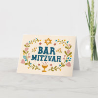 MAZEL TOV Bar MITZVAH Jüdischer, handgezeichnet, k