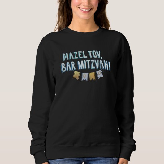 Mazel Tov Bar Mitzvah Sweatshirt (Vorderseite)