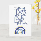 Mazel Tov - Bat Mitzwa Karte (Gelbe Blume)