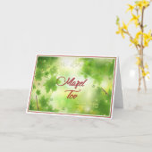 Mazel Tov Card Grüne Blätter für ihn oder sie Karte (Gelbe Blume)