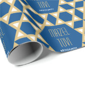 Mazel Tov Custom Greeting Star von David Pattern Geschenkpapier (Rolleneckpunkt)