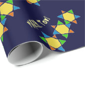 Mazel Tov Davidsstern Geschenkpapier (Rolleneckpunkt)