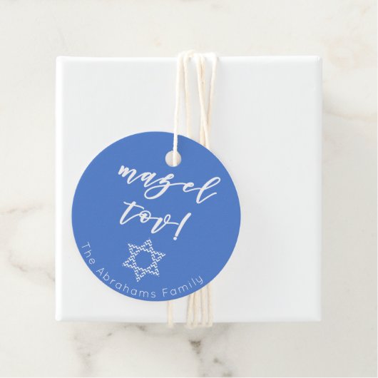 Mazel Tov! Davidstern Geschenkanhänger (Beispiel)