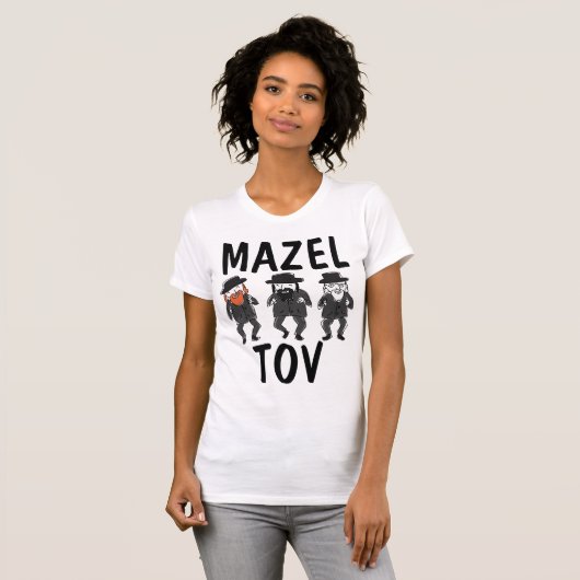 MAZEL TOV Funny Jewish T - Shirt (Vorne ganz)
