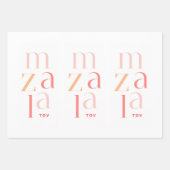 Mazel Tov Glückwunsch Pink Hebräisch Geschenkpapier Set (Vorderseite 2)