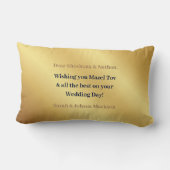 Mazel Tov Gold Herzlichen Glückwunsch zur Note Car Lendenkissen (Rückseite)