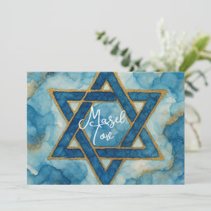 Mazel Tov Gratulationskarte, Stern Davids, Einladung