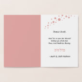 Mazel Tov Hebrew Bat Mitzvah Gratulation jüdisch Folienkarte (Innenseite)