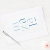 Mazel Tov Herzlichen Glückwunsch Blue Hebrew Rechteckiger Aufkleber (Umschlag)