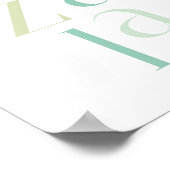 Mazel Tov Herzlichen Glückwunsch Modern Green Hebr Poster (Ecke)