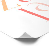 Mazel Tov Herzlichen Glückwunsch Pink Hebrew Poster (Ecke)