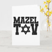 Mazel Tov - jüdisches Weihnachtsgeschenk Karte (Gelbe Blume)