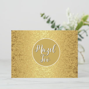 Mazel Tov Karte, Golden funkelndes Glitter Ästheti Einladung
