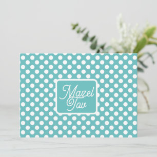 Mazel Tov Karte Gratulationskarte, Weiß Blau 