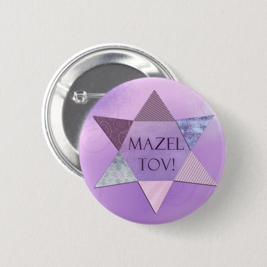Mazel Tov! Knöpfe Button (Vorne & Hinten)