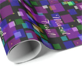 Mazel Tov lila Feier Geschenkpapier (Rolleneckpunkt)