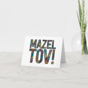 Mazel Tov Patchwork multi Karte