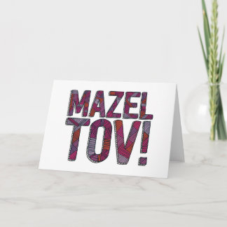 Mazel Tov PatchworkMerlot Karte