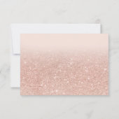Mazel Tov Rose Gold Glitzer Rosa Bat Mitzvah Dankeskarte