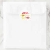 Mazel Tov Runder Aufkleber (Tasche)