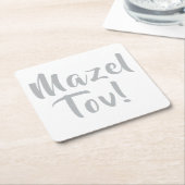  Mazel Tov Silber Rechteckiger Pappuntersetzer (angewinkelt)