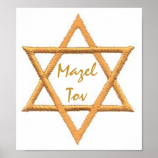 Mazel Tov/Star von David Poster (Vorne)