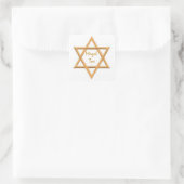 Mazel Tov/Star von David Quadratischer Aufkleber (Tasche)