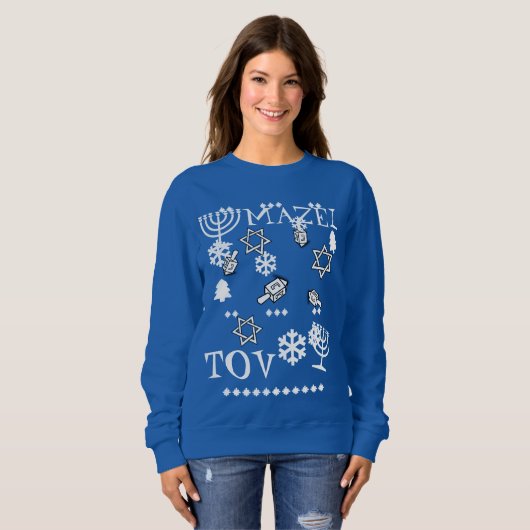 Mazel Tov Ugly Haunakka Sweater, Women's Sweatshirt (Vorne ganz)
