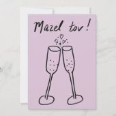 Mazel Tov Wedding Champagne Cheers Sketch Doodle (Vorderseite)