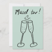 Mazel Tov Wedding Champagne Cheers Sketch Doodle (Vorderseite)