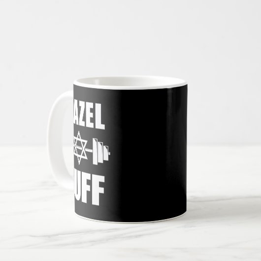Mazel Tuff Funny Jewish Workout Kaffeetasse (Vorderseite Links)