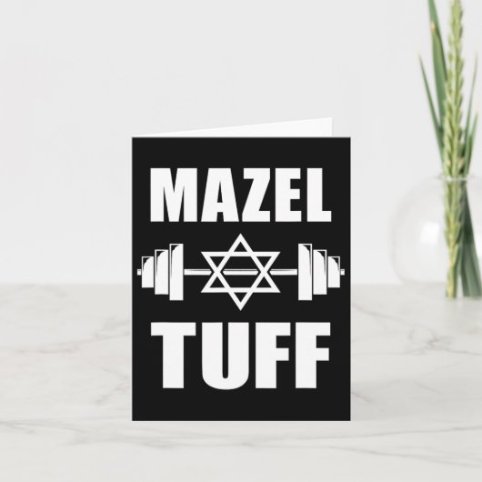 Mazel Tuff Funny Jewish Workout Karte (Vorderseite)