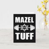 Mazel Tuff Funny Jewish Workout Karte (Gelbe Blume)