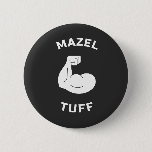 Mazel Tuff Starker jüdischer Mazel Tov Prix Button (Vorderseite)