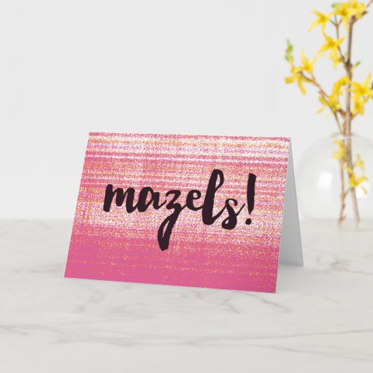 Mazels Rosa Karte (Gelbe Blume)