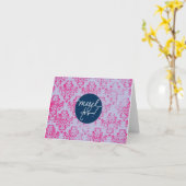 Mazels Tov rosa Tapete Karte (Gelbe Blume)