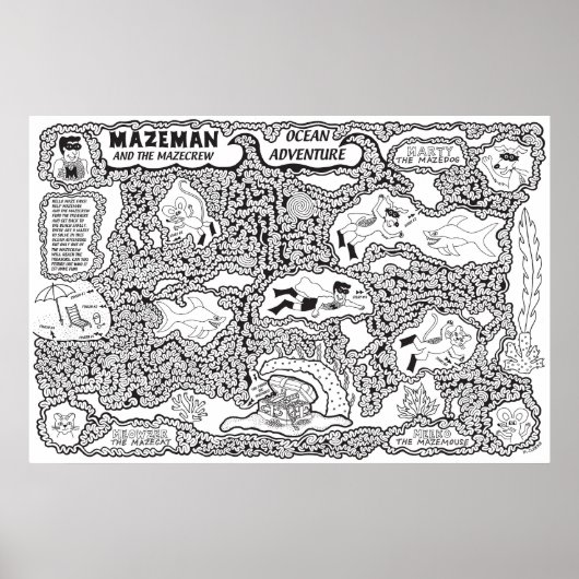 Mazeman Ocean Adventure Poster (Vorne)