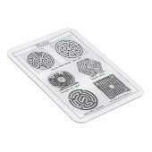 Mazes, c.1900 (Gravur) (b/w-Foto) Magnet (Rechte Seite)