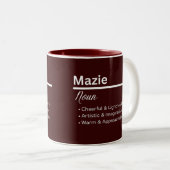 Mazie Personalized Name Coffee Mug Zweifarbige Tasse (VorderseiteRechts)