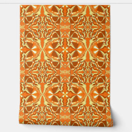 Mazipoodles 3D Damask - Burnt Orange Brown Tapete