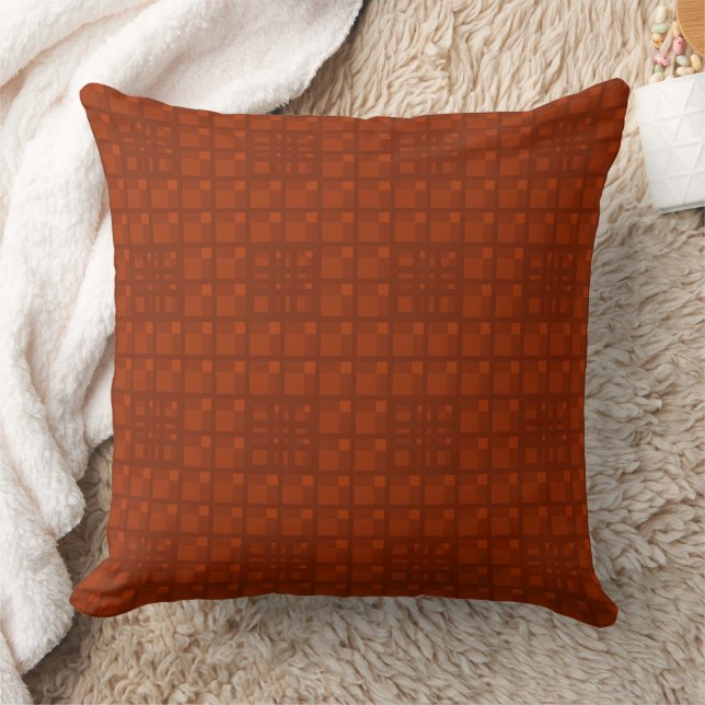 Mazipoodles 3D Square Grid Maroon Kissen (Decke)