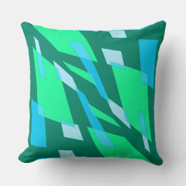 Mazipoodles Abstraction Perspektive Grün Blau Kissen