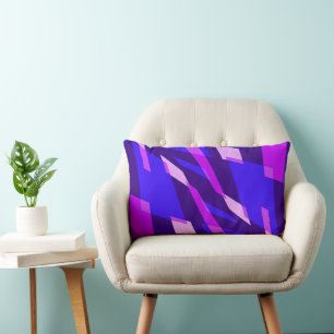 Mazipoodles Abstraction Perspektive Indigo Fuchsia Lendenkissen