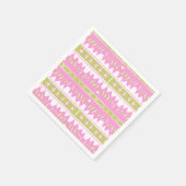 Mazipoodles Afrofuturist Pattern Pink White Green Serviette (Ecke)