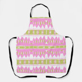 Mazipoodles Afrofuturist Pattern - Rosa Weiß Gree Schürze (Vorderseite)