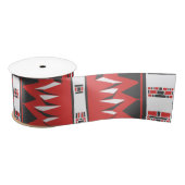 Mazipoodles Afrofuturist Pattern - Scarlet Grau Satinband (Spule)