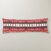 Mazipoodles Afrofuturist Pattern - Scarlet Grau Seitenschläferkissen (Rückseite)