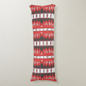 Mazipoodles Afrofuturist Pattern - Scarlet Grau Seitenschläferkissen (Vorderseite Vertikal)